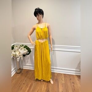 Free people Yellow Cutout Maxi Dress